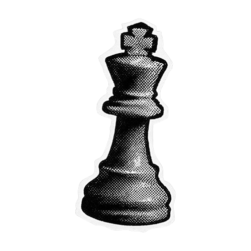a rough design element of a chess piece.